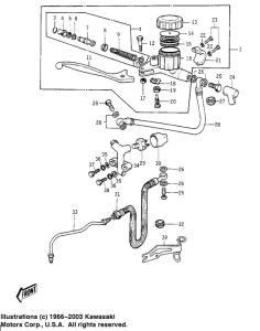 KH400 Передний тормозной цилиндр