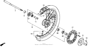 CR500R Front wheel 90-91