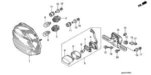 CBR1100XX Taillight unit ass`y