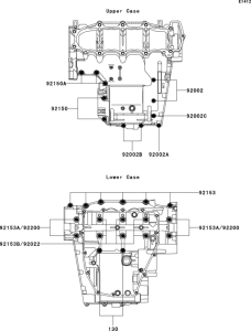 ZX600 Болты крепления картера