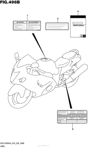GSX1300R (ABS) Label (Gsx1300Ral6 E28)