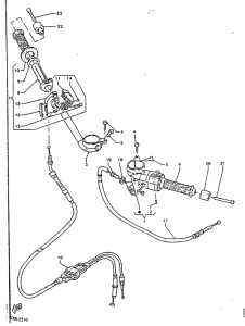 TZR125R Steering handle. cable
