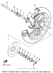 XJ650K Переднее колесо