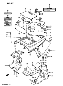 GV1400 Frame upper cover model h / j