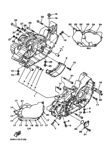 XV1700AT XV17ATS Картер двигателя