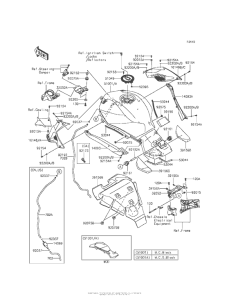 ZX1000 Топливный бак