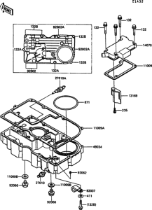 ZX900 Breather body / oil pan
