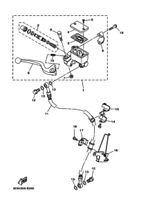 YBR125ED Передний тормозной цилиндр