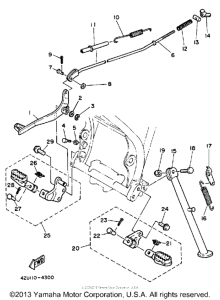 XT250LC Stand - footrest