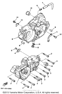 WR250Z Картер двигателя