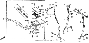 VF1000F Front brake master cyl.