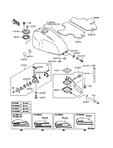 ZR400 Топливный бак