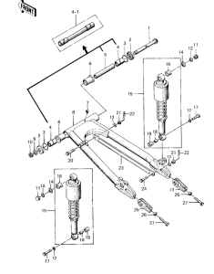 KZ400 Swing arm / shock absorbers