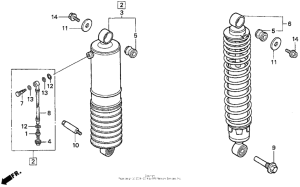GL1500I Задние амортизаторы