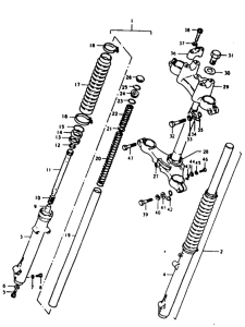 TS125 Вилка передней оси