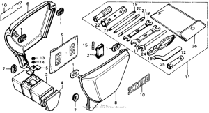 XL100 Side cover + tool