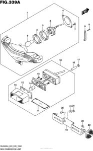 DL650 (ABS) Задний фонарь