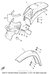 DT125G Крыло переднее и задние