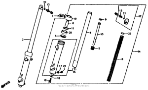 XL185 Front shock absorber 82-83