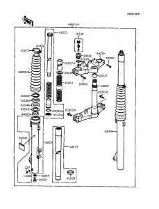 KL250 Передняя вилка