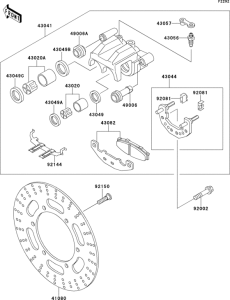 EX500 Передний тормоз