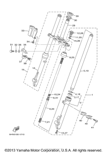 TTR90S Передняя вилка