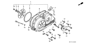 VFR750F Крышка картера правая