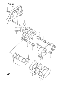 RMX250 Задний суппорт