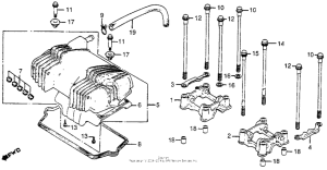 CM400 Cylinder head cover + camshaft holder