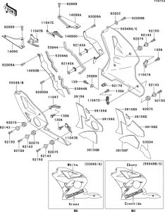 ZX400 Cowling lowers(zx400-l5 / l7)