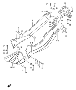 GSX-R1100 Обтекатель задний