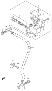DR200 Передний тормозной цилиндр