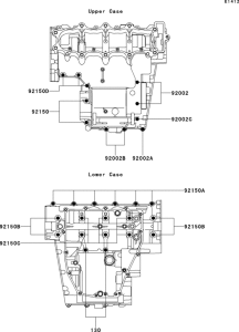 ZX600 Болты крепления картера