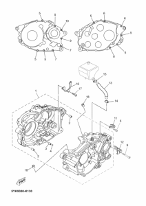 MT03 Картер двигателя