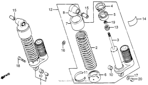 VF750C Задние амортизаторы