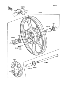 ZG1300 Задняя ступица колеса