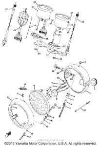 CS3C Head lamp, speedometer & tachometer