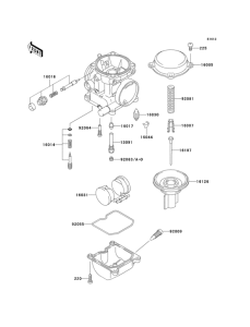 EX250 Карбюратор в разборе