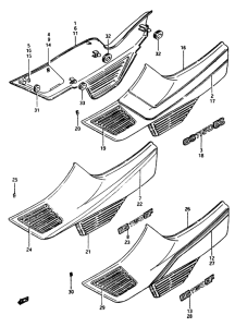 GS1150 Обтекатель задний