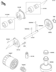 ZX600 Масляный насос