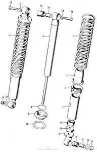 SL100 Rear shock absorber k0-k1