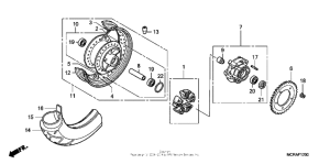 VT750DCA A Переднее колесо