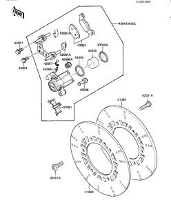 KZ1100 Передний суппорт