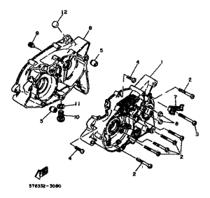 DT80MX Картер двигателя