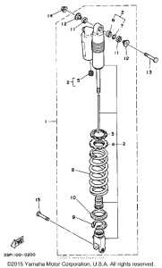YZ250A Амортизаторы задние