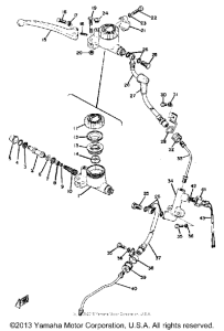 RD250B Master cylinder brake hose