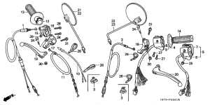 MT50F Handle lever / cable /  switch
