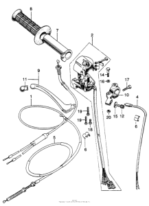 SL350 Right handle switch + cable i