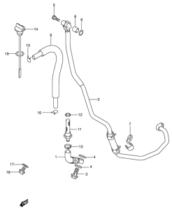 DR-Z400 Шланг масляный