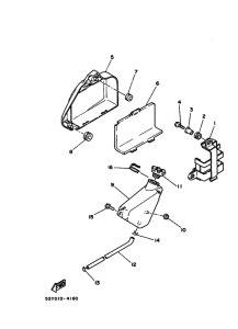 TY250 サイドカバー. オイルタンク